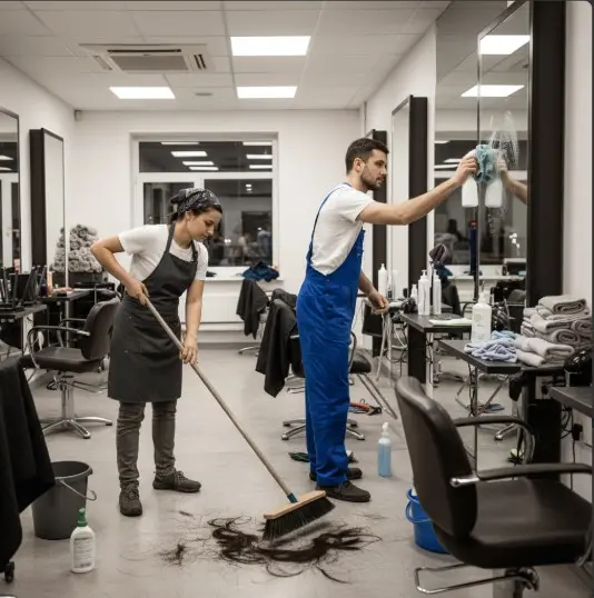 Service de ménage et entretien de salon de coiffure à Paris
